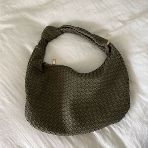 Melie Bianco raffia hobo shoulder bag